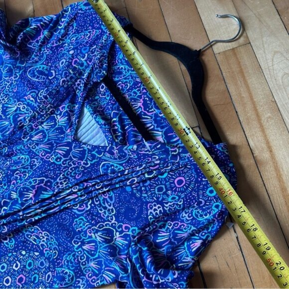 LILLY PULITZER Sz S Aubrey UPF 50 Multi Floral Tropical Pleated Dress - Picture 11 of 12